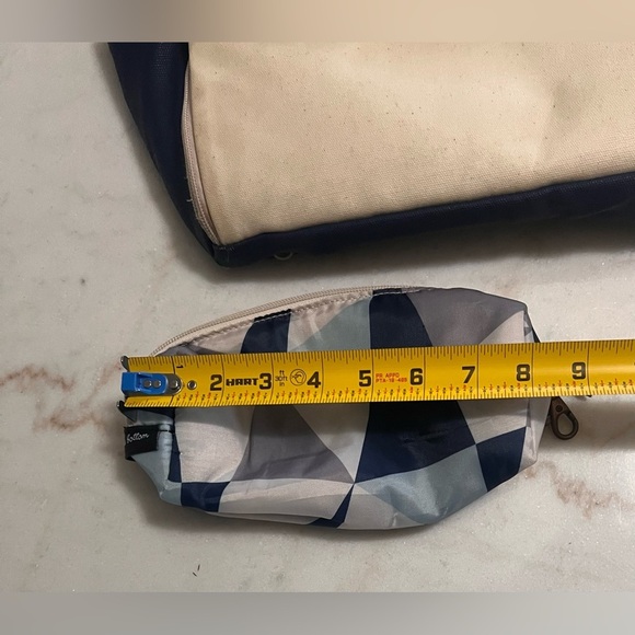 Petunia Pickle Bottom Boxy Backpack Diaper Bag Blue Cream Green Small Bottle Bag - Picture 14 of 15